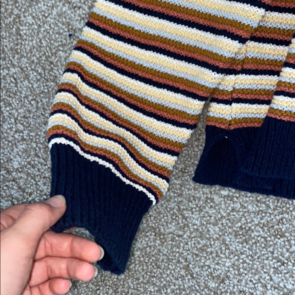 NWT Madewell Arden Striped V-Neck Pullover Sweater - Picture 6 of 6